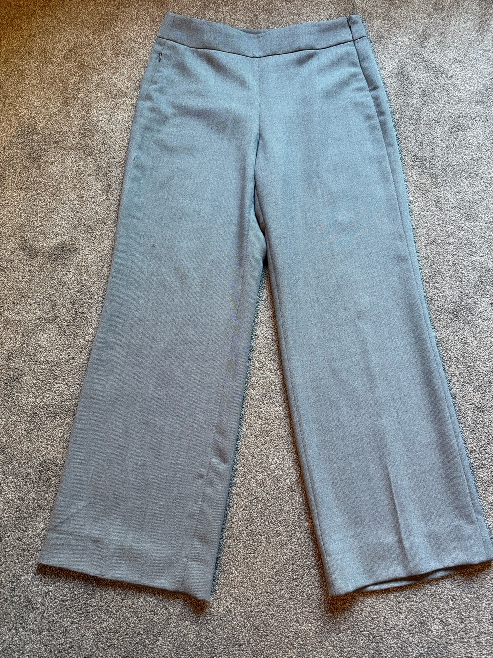 Akris Gray Wide-Leg Wool Trousers